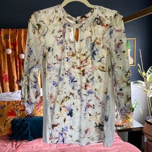 Anthropologie floral blouse